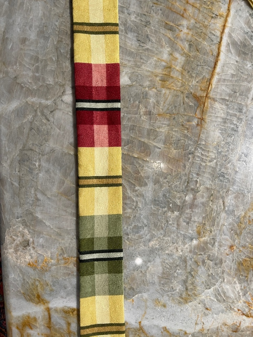 Fabric Chain or Cord Cover, Plaid, 54" 2 Available